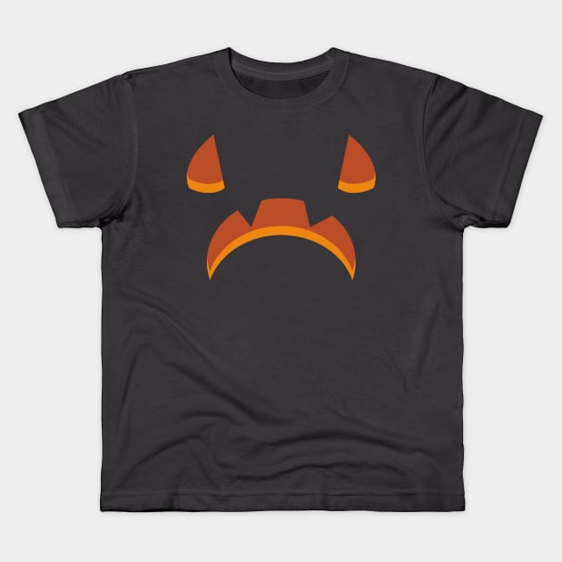 Pumpkin face Kids T-Shirt by lakokakr